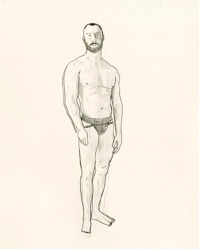 Wilson Holmes Jockstrap Series 03 Drawing 12X8